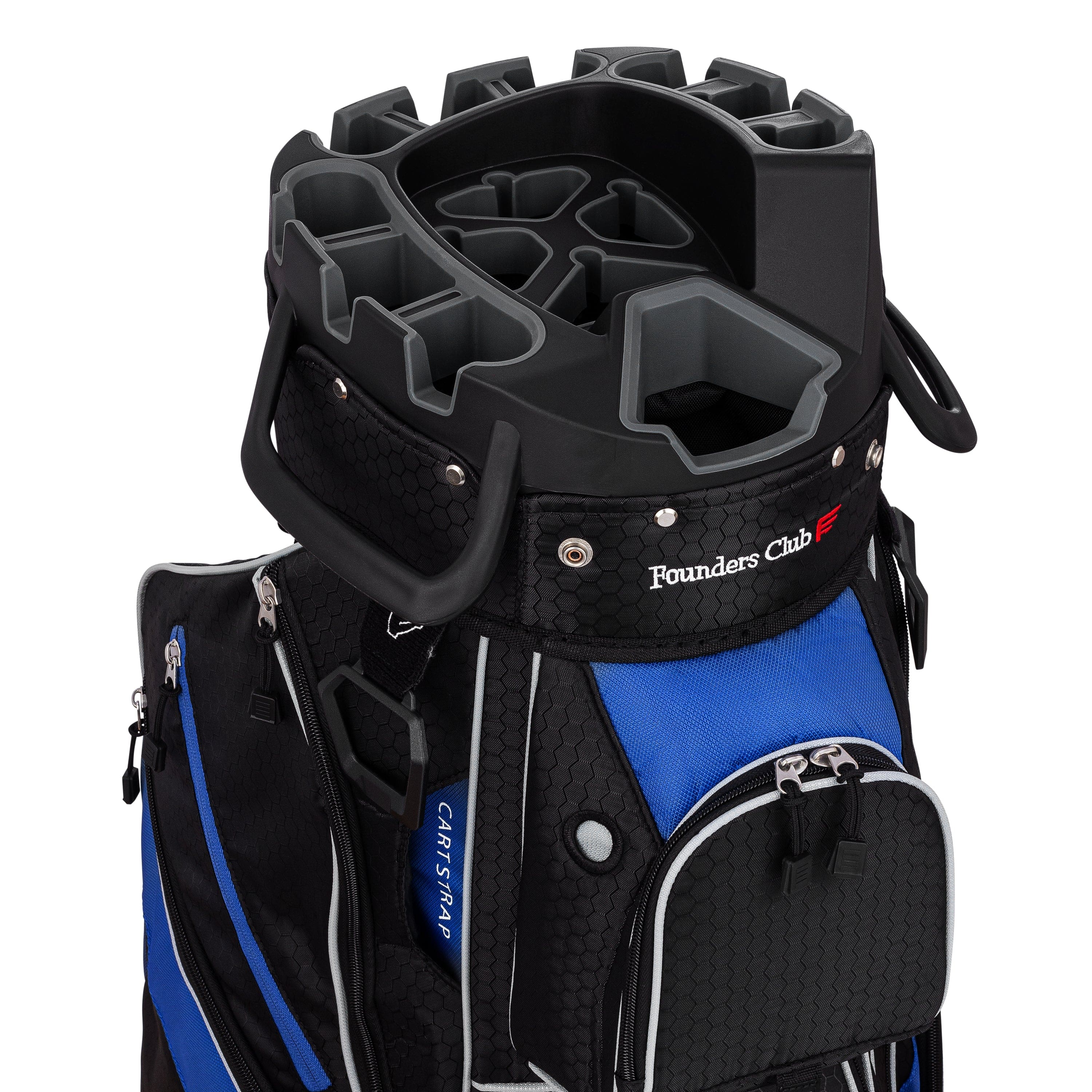 Founders Club 4th Generation Player Series Club Lock Organizer Golf Cart Bag for Men with 14 Way Anti Rattle Divider Top- Free Snap On Rain Hood-Full Length Dividers