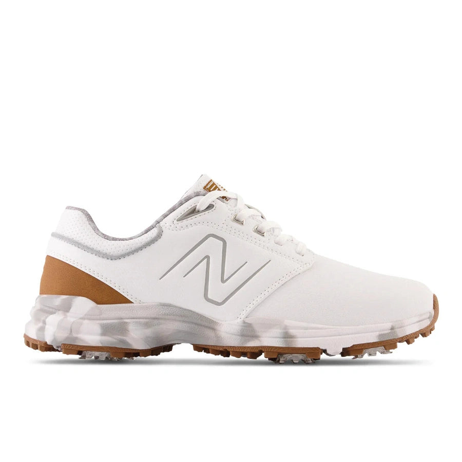 New Balance Brighton Spiked Golf Shoes White Brown
