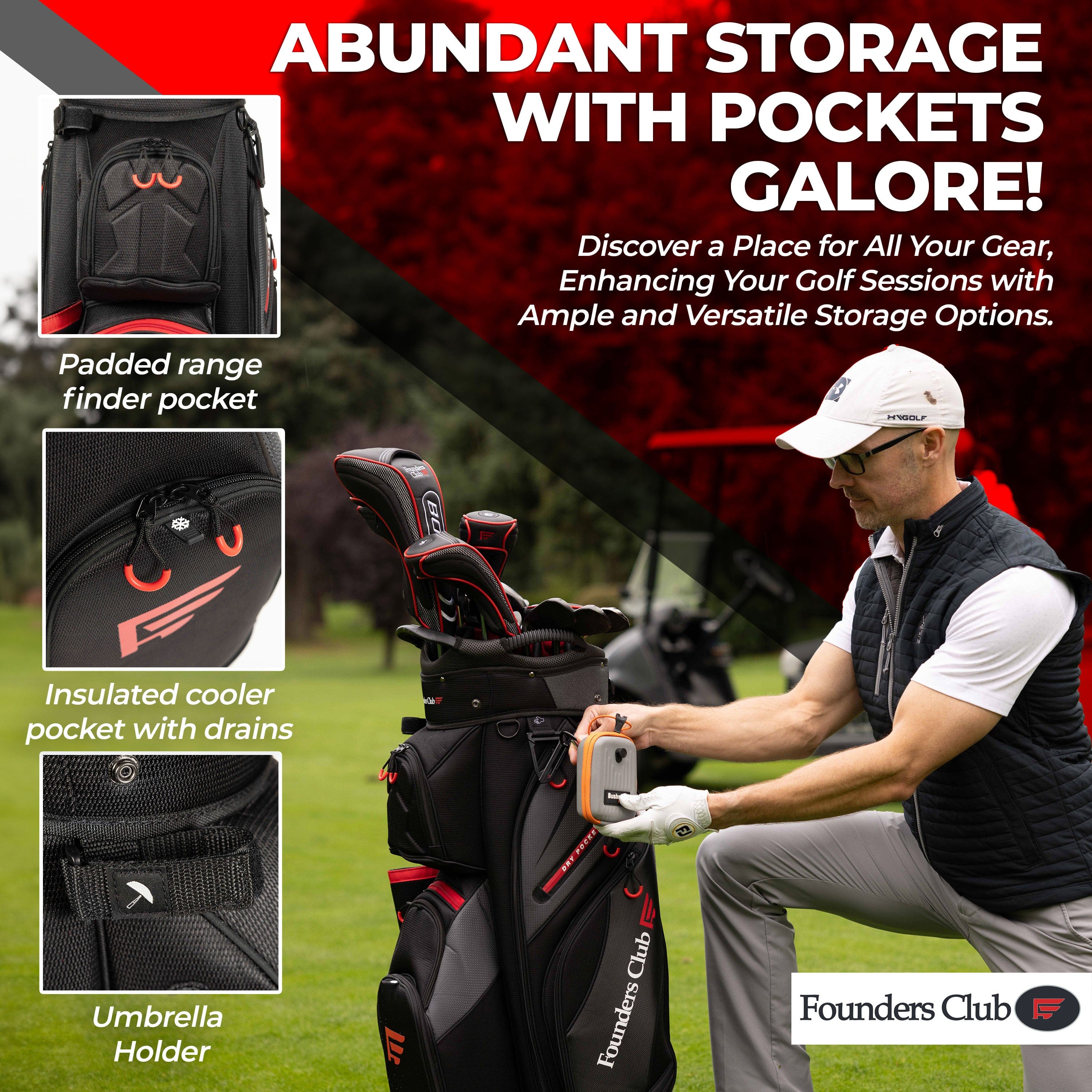 Founders Club Colorado 14 Way Full Length Divider Golf Cart Bag