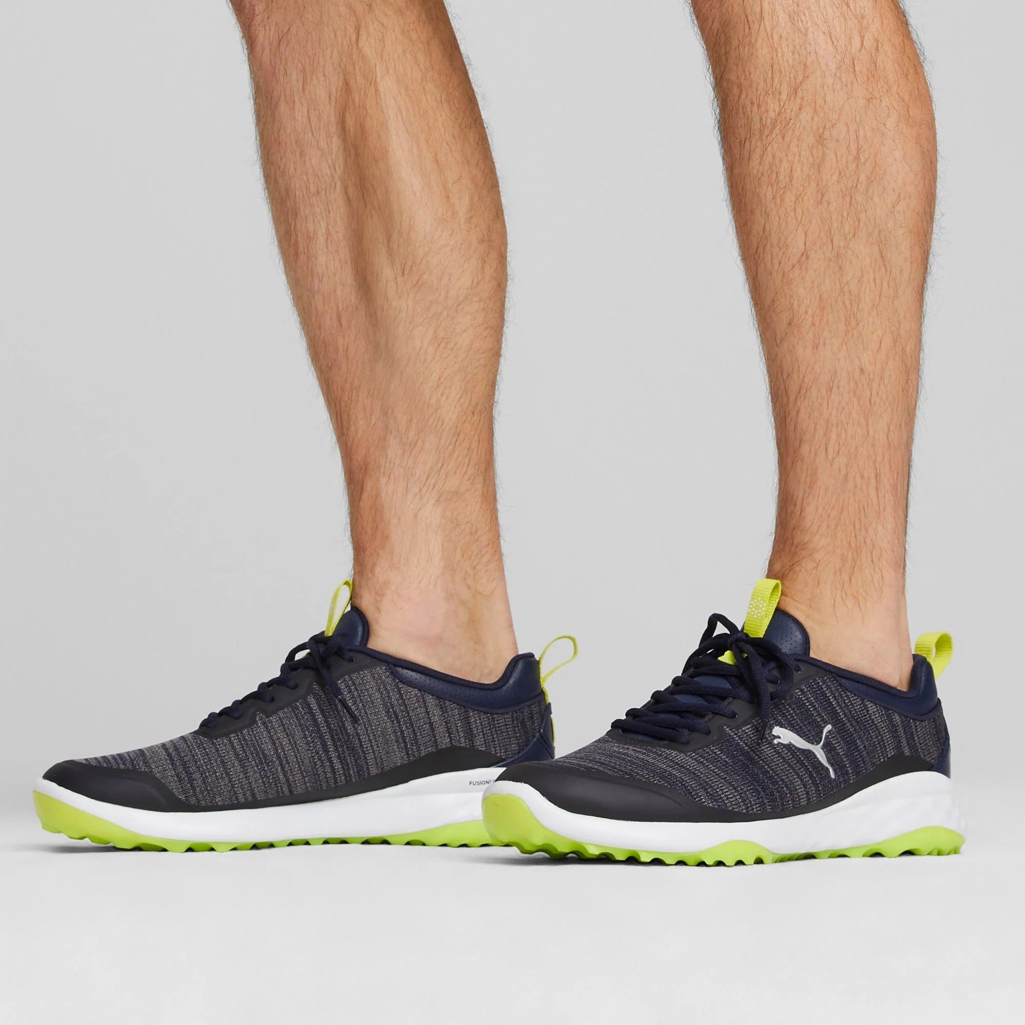 Puma FUSION PRO Spikeless Golf Shoes - Navy/Green