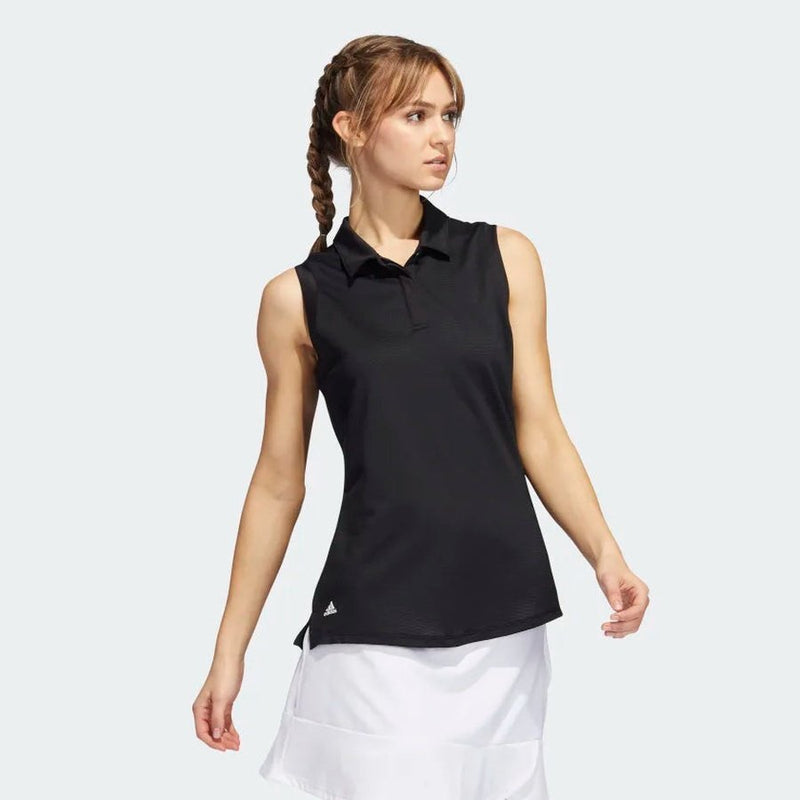 Adidas Sleeveless Polo Shirt - Black