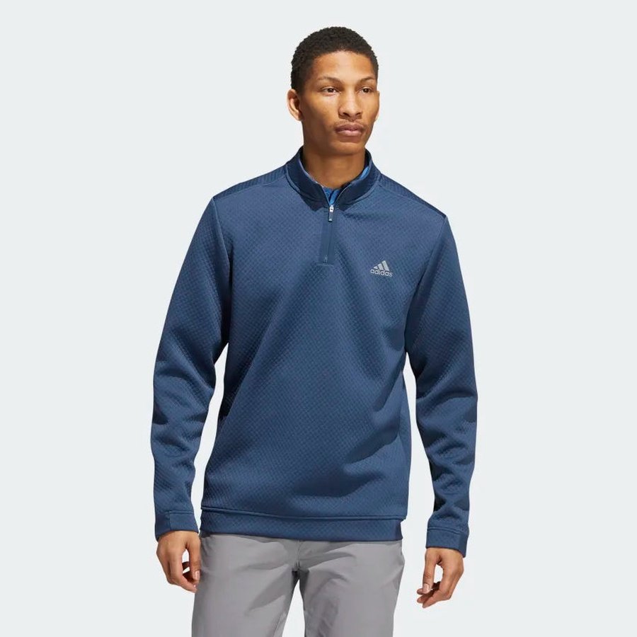 Adidas Primegreen Water Resistant Quarter Zip Pullover Navy