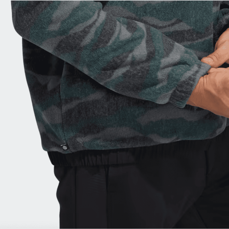 Adidas Texture-Print Crew Sweatshirt - Black
