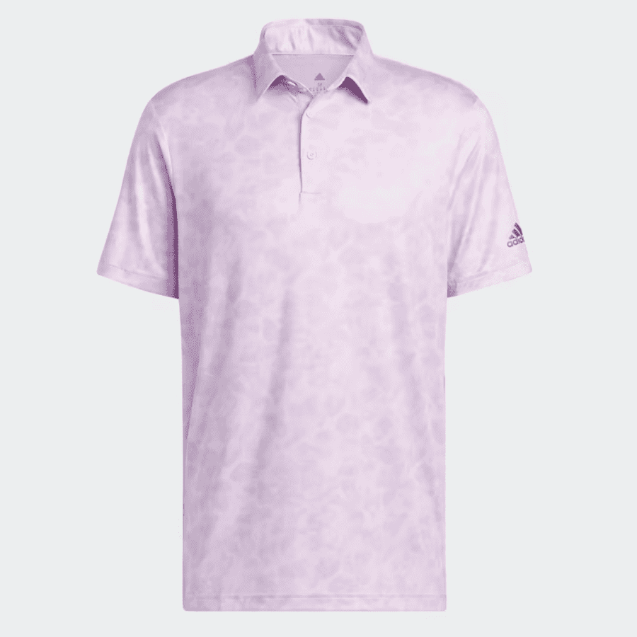 Adidas purple 2025 golf shirt