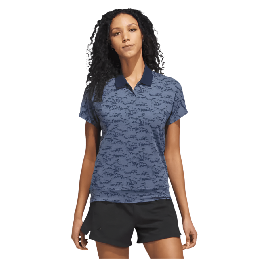 adidas Ladies Go To Printed Golf Polo Shirt