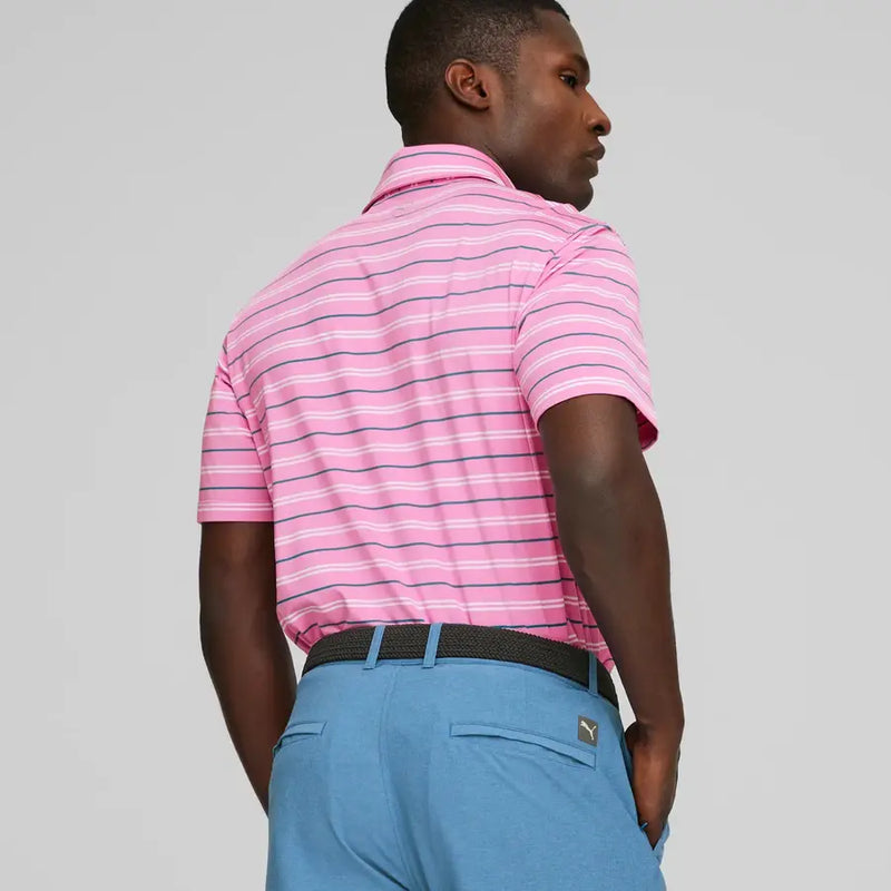 Puma MATTR Striper Golf Polo - Pink