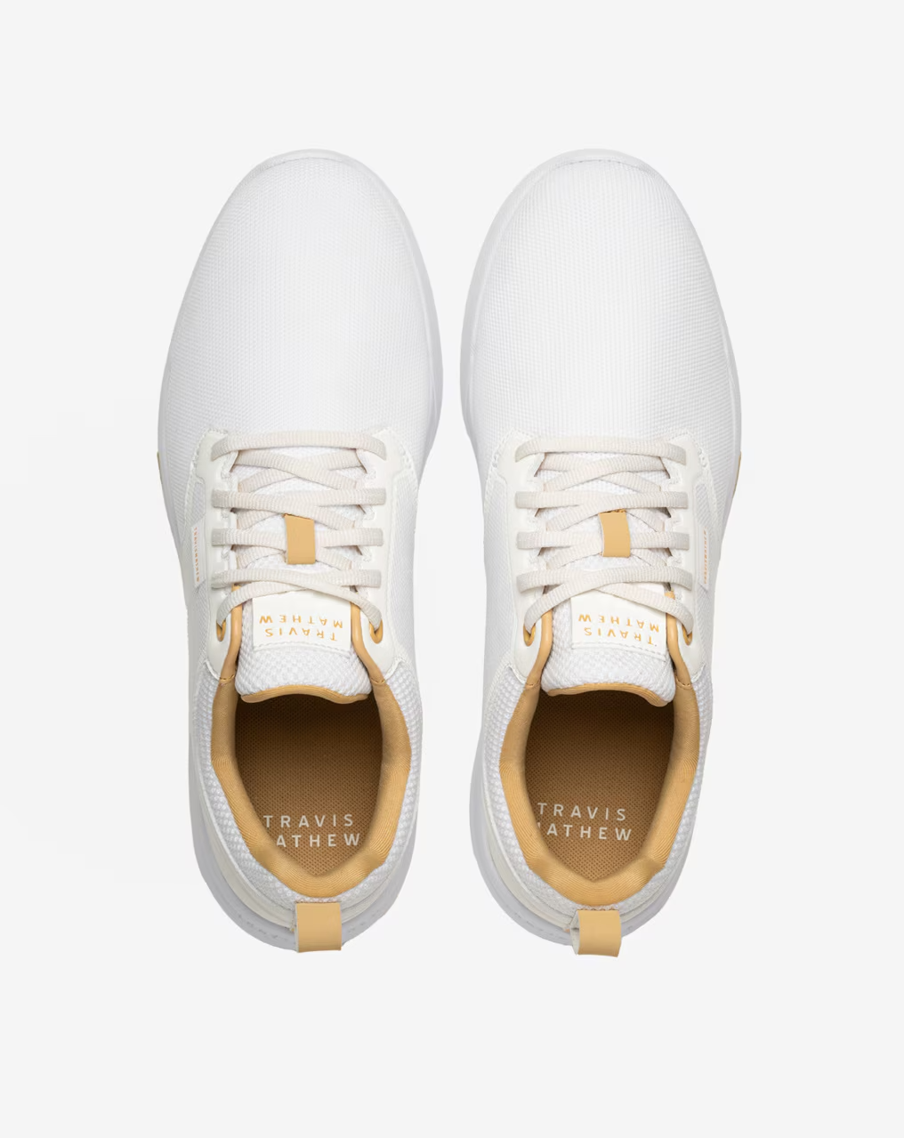 Travis Mathew The Daily Pro Hybrid Golf Shoe - White/Gum