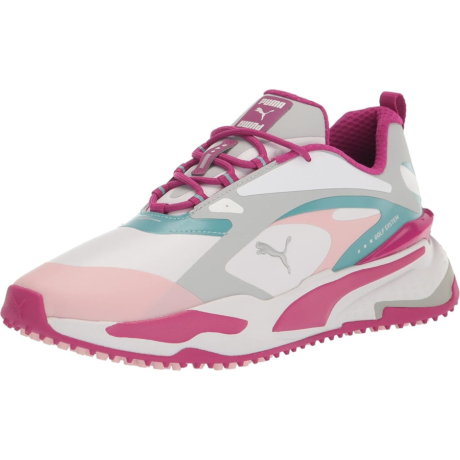 Puma GS Fast Ladies Spikeless Golf Shoes - Pink/White