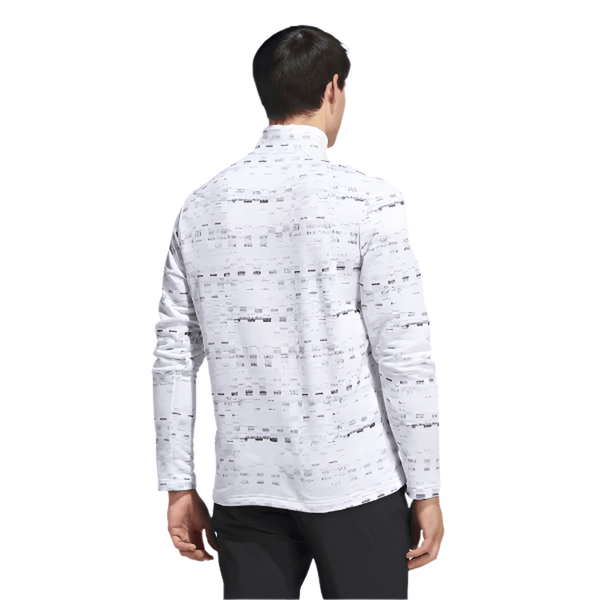 Adidas Core Printed Quarter Zip Pullover - White