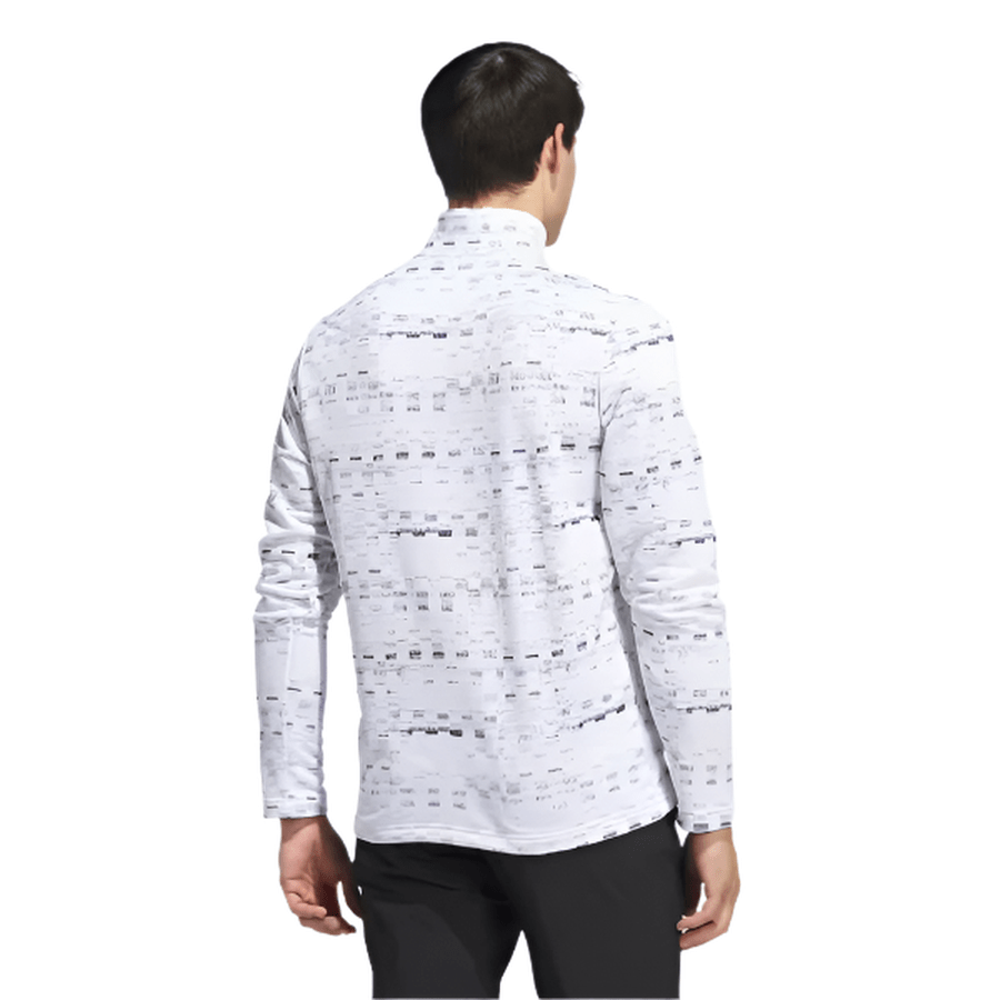 Adidas Core Printed Quarter Zip Pullover - White