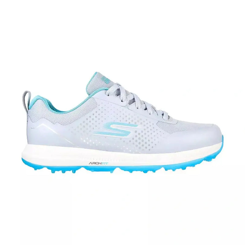 Skechers Ladies GO GOLF Elite 5 Sport Spikeless Golf Shoes - Grey/Aqua