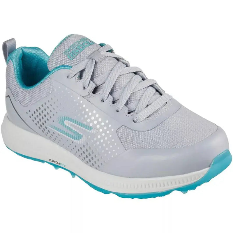 Skechers Ladies GO GOLF Elite 5 Sport Spikeless Golf Shoes - Grey/Aqua