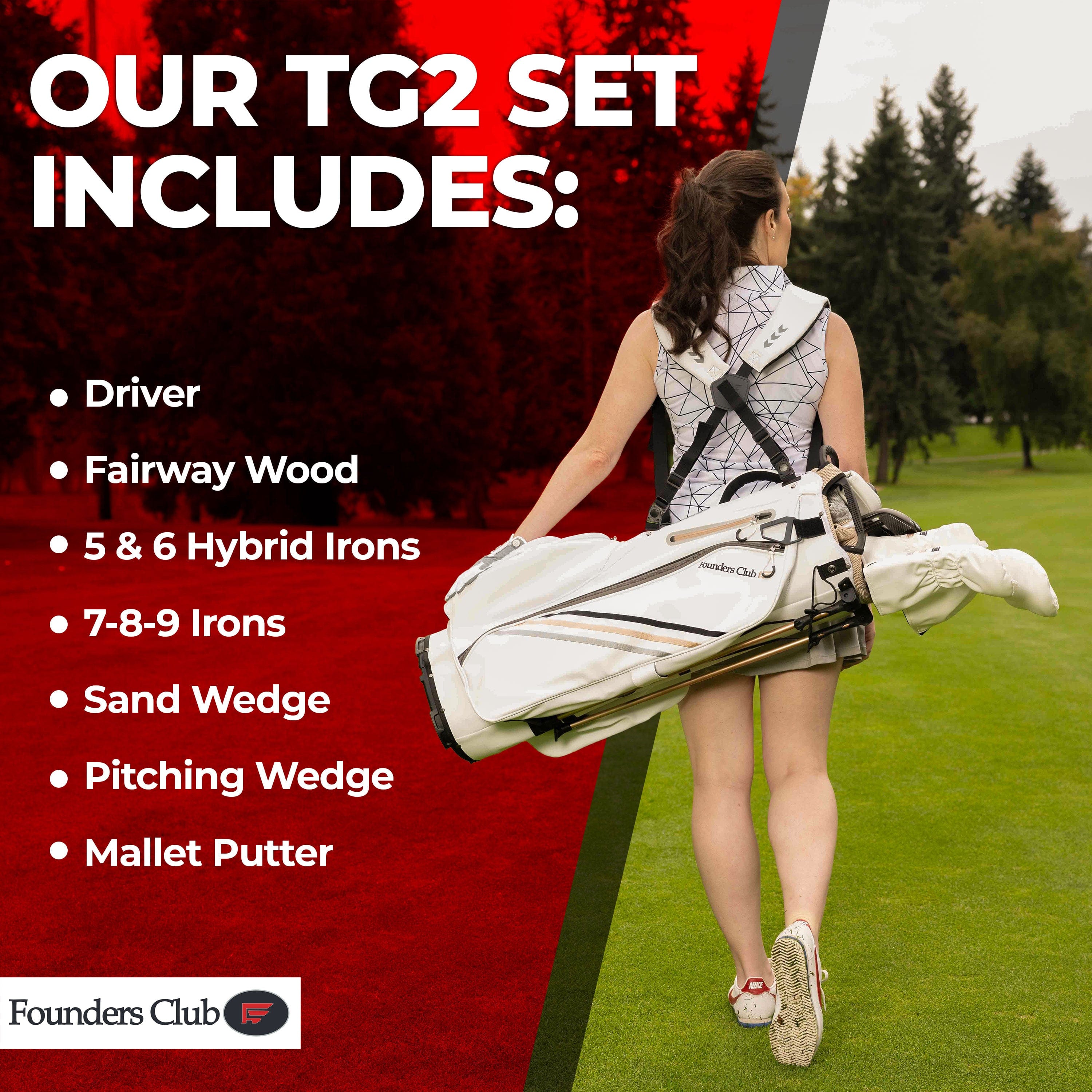 Founders Club TG2 Complete Womens Golf Set - Right-handed