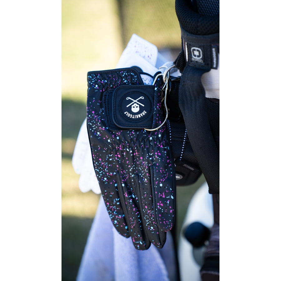 Black Paint Splatter Golf Glove