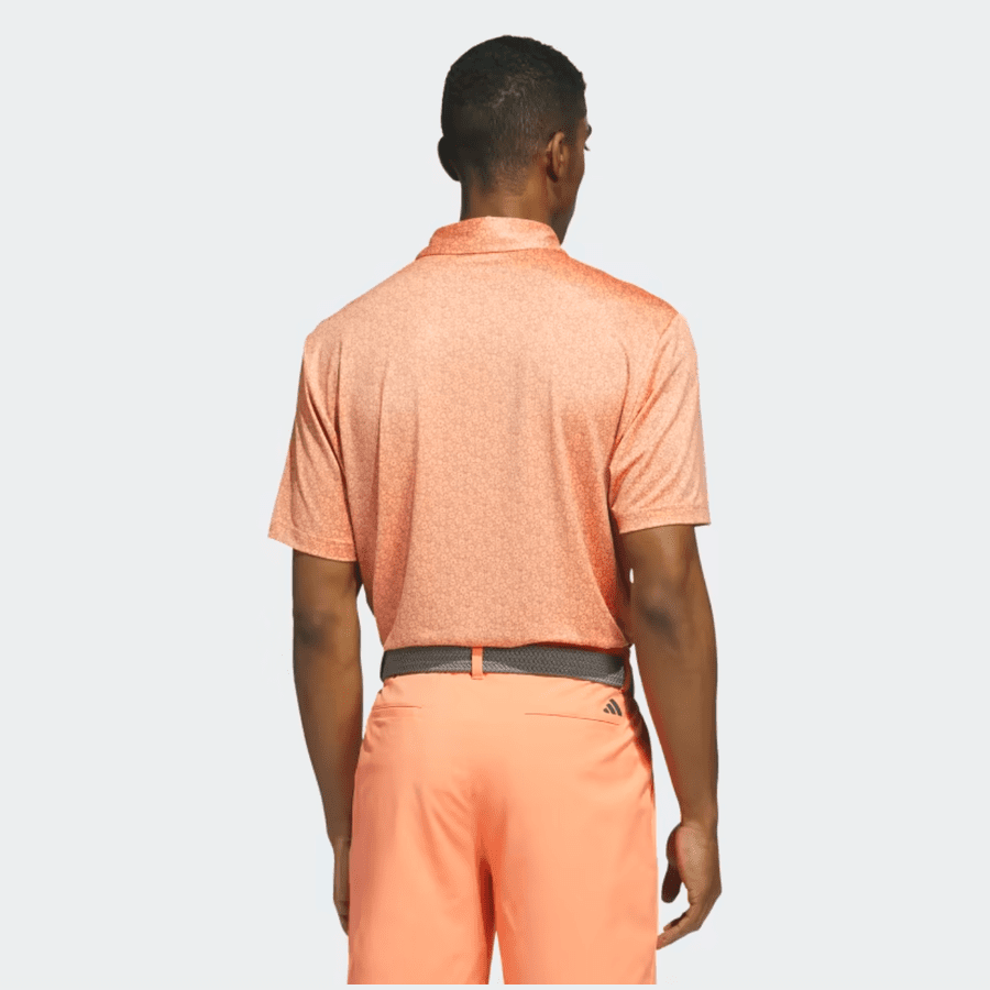 Adidas 2023 Ultimate365 Allover Print Golf Shirt - Orange