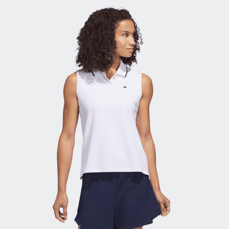 3 Pack Adidas Ladies Go-To Piqué Sleeveless Golf Shirts