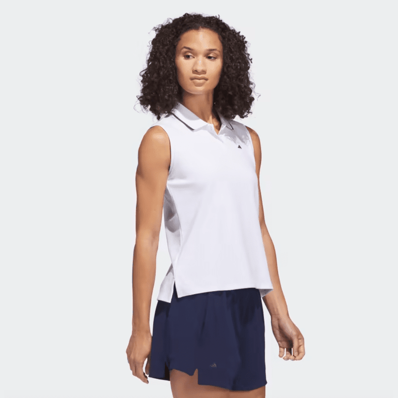 3 Pack Adidas Ladies Go-To Piqué Sleeveless Golf Shirts