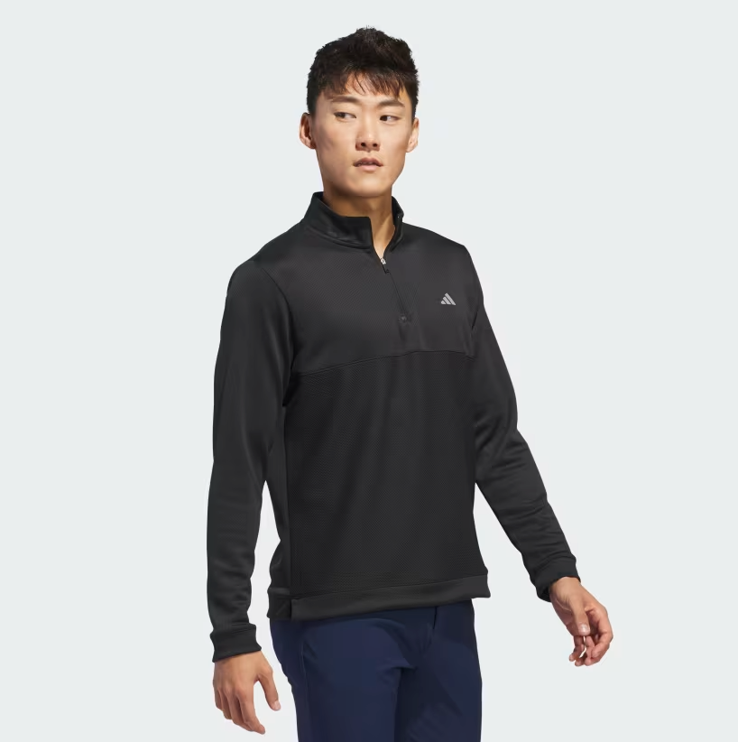 Adidas Ultimate365 Textured Quarter-Zip Top - Black