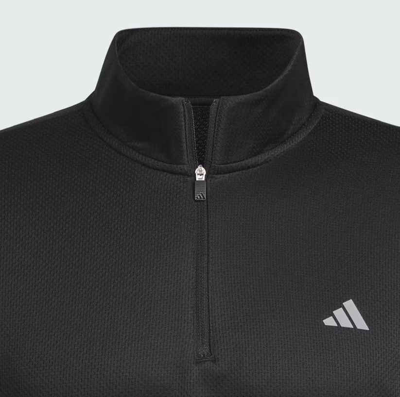 Adidas Ultimate365 Textured Quarter-Zip Top - Black