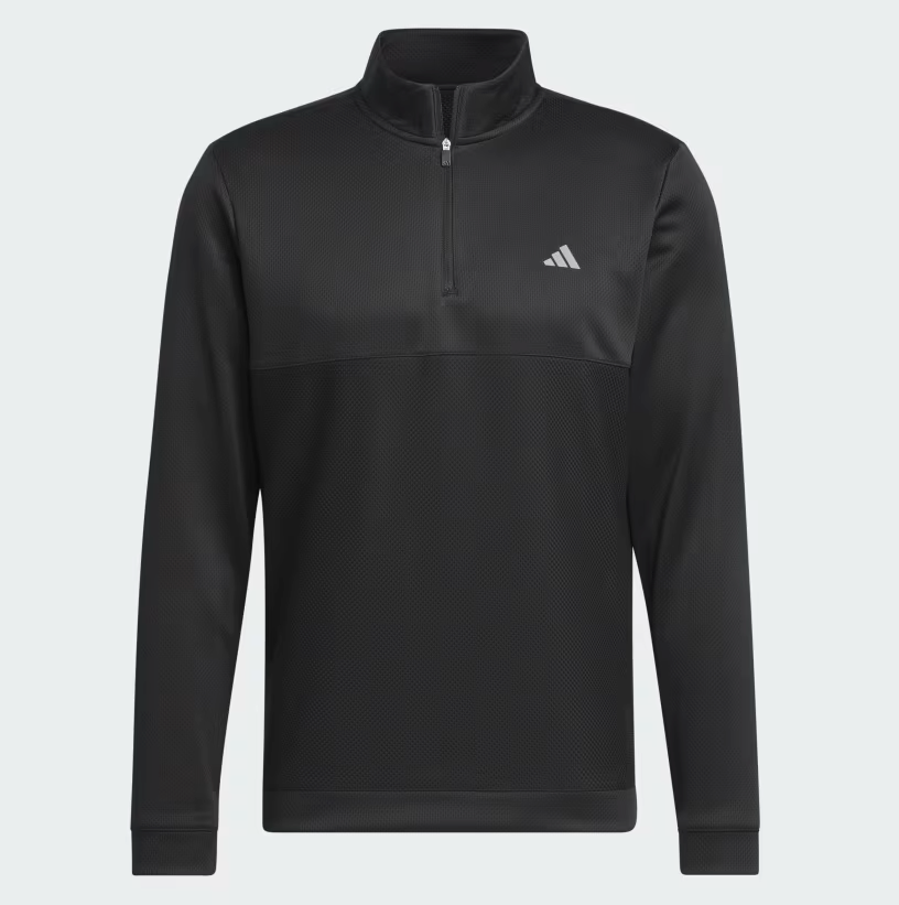 Adidas Ultimate365 Textured Quarter-Zip Top - Black