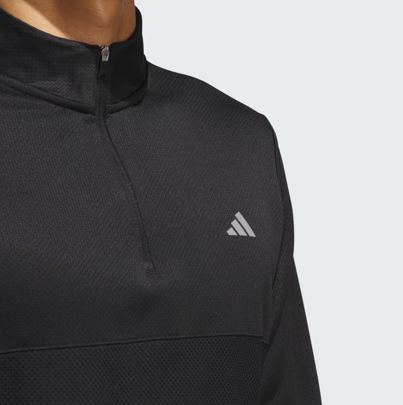 Adidas Ultimate365 Textured Quarter-Zip Top - Black