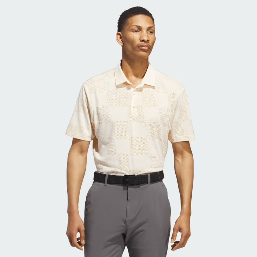 Adidas Ultimate365 Textured Polo Shirt - Beige