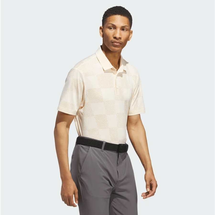 Adidas Ultimate365 Textured Polo Shirt - Beige