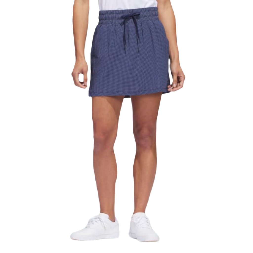 Adidas Seersucker 16-Inch Golf Skort - Navy