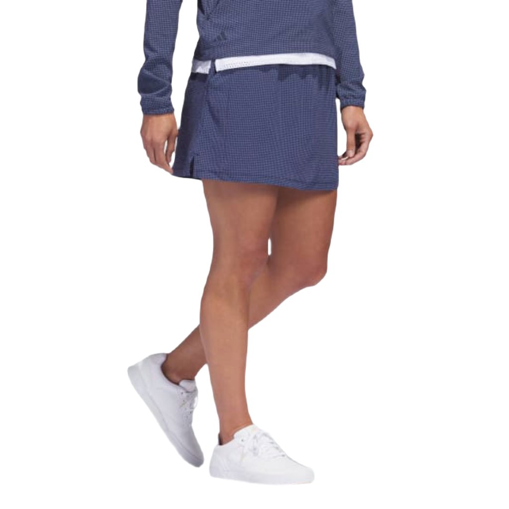 Adidas Seersucker 16-Inch Golf Skort - Navy