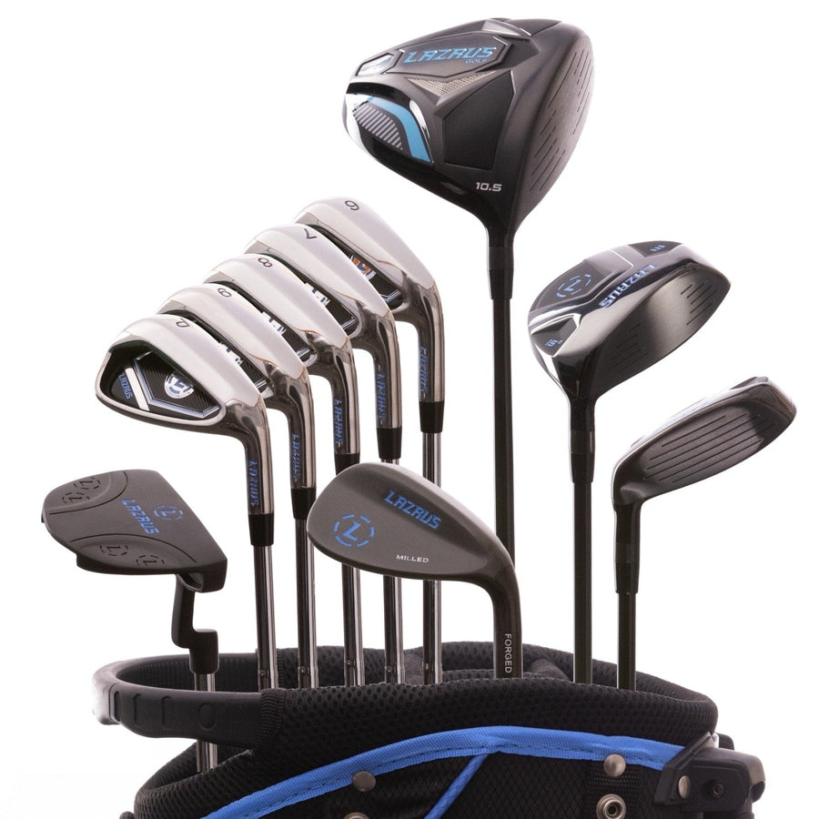 Lazrus Golf 11 pc Set - Driver, 3W, 4H, 6-PW Irons, 56° Wedge, Putter & Bag