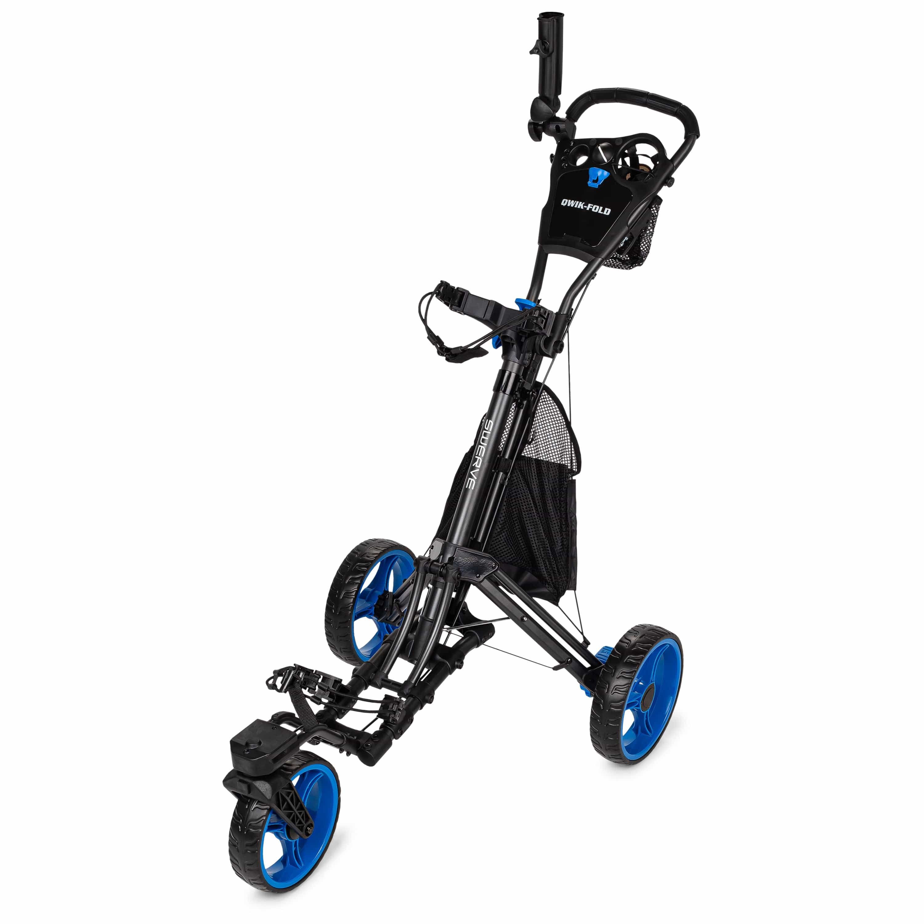 Founders Club Swerve 3 Wheel Golf Cart - Charcoal/Blue