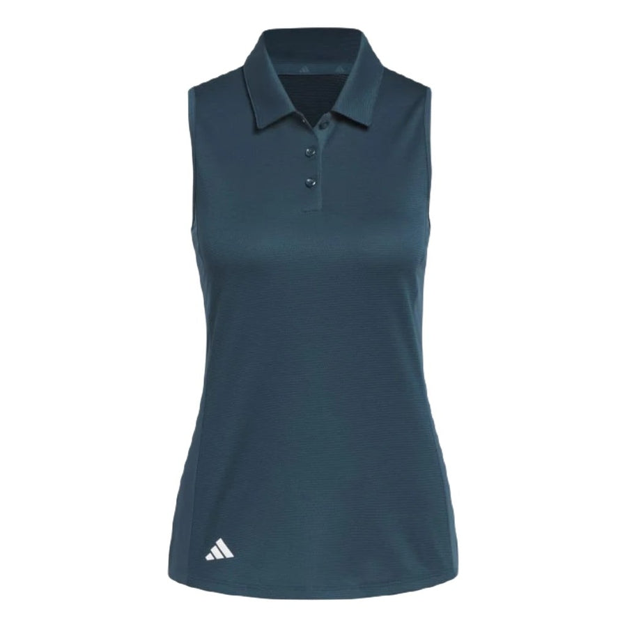 Adidas Ladies Texture Sleeveless Polo Shirt