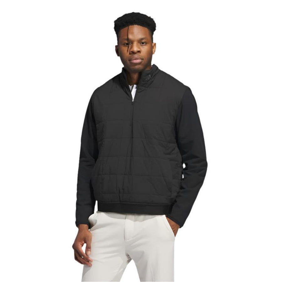 Adidas Ultimate365 Quilted DWR Half Zip Pullover - Black