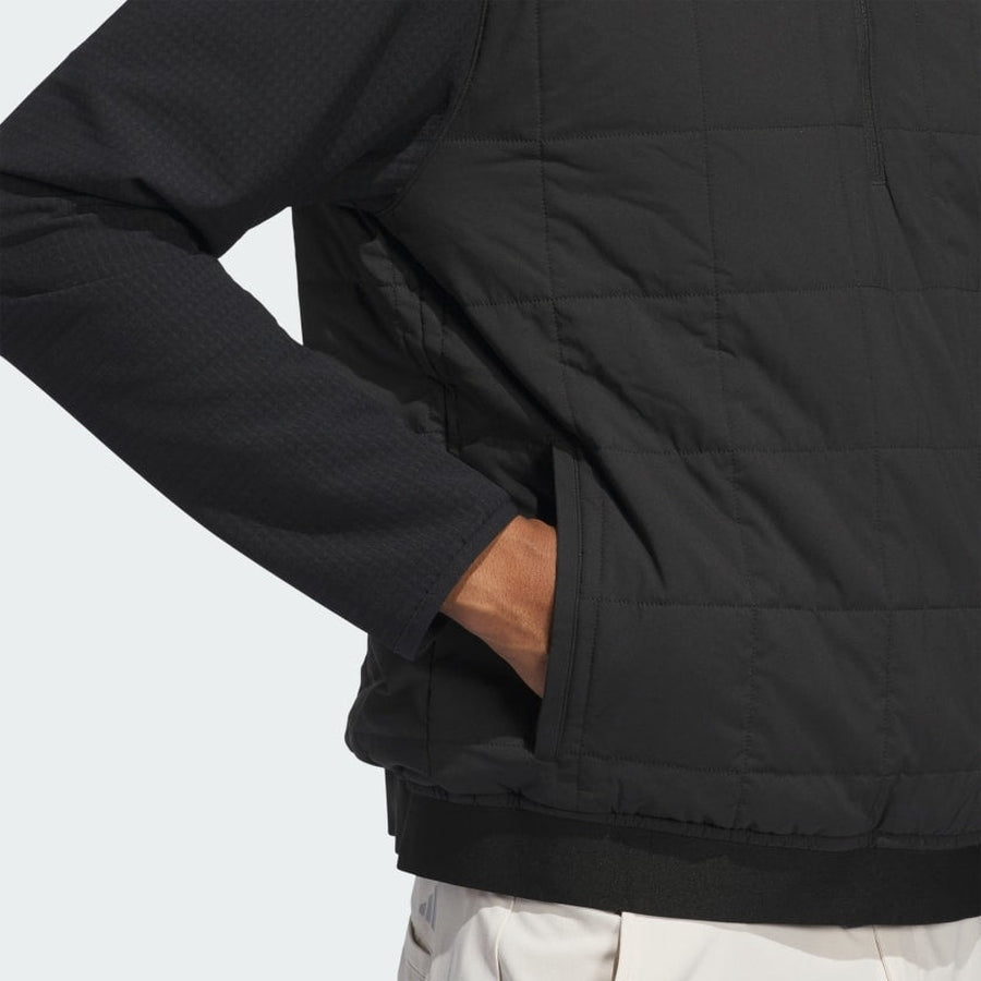 Adidas Ultimate365 Quilted DWR Half Zip Pullover - Black