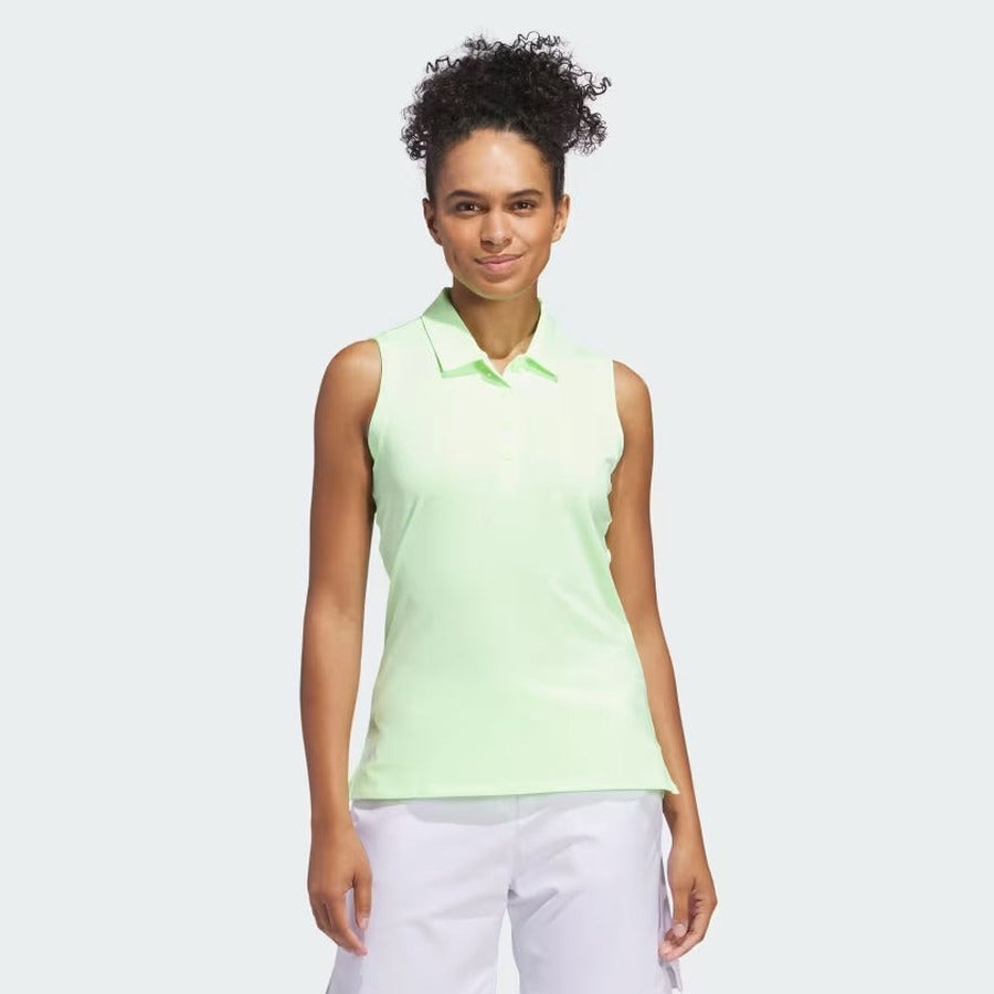 Adidas Ladies Ultimate365 Solid Sleeveless Polo Shirt