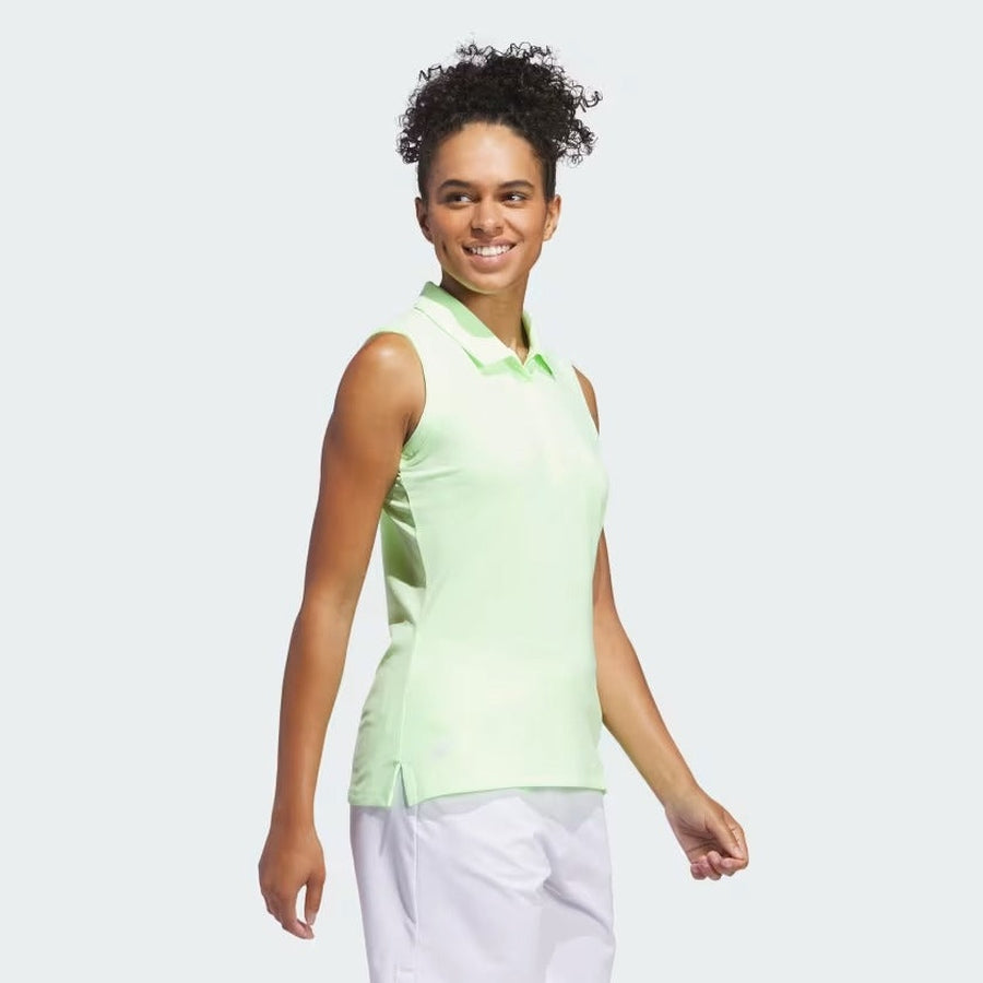 Adidas Ladies Ultimate365 Solid Sleeveless Polo Shirt