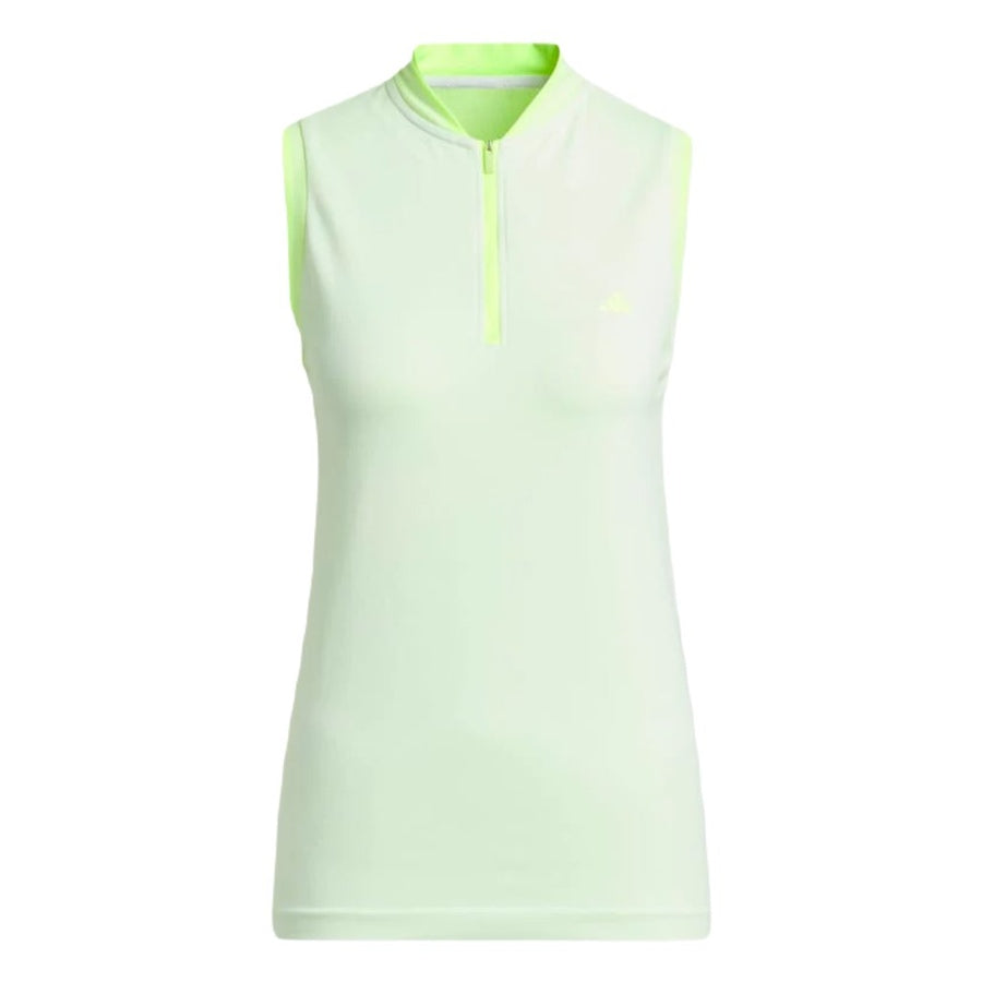 Adidas Ladies Ultimate365 Tour PRIMEKNIT Sleeveless Polo Shirt - White