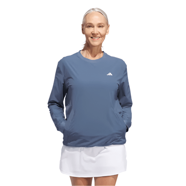 Adidas Ladies Ultimate365 Tour WIND.RDY Pullover Sweatshirt - Blue