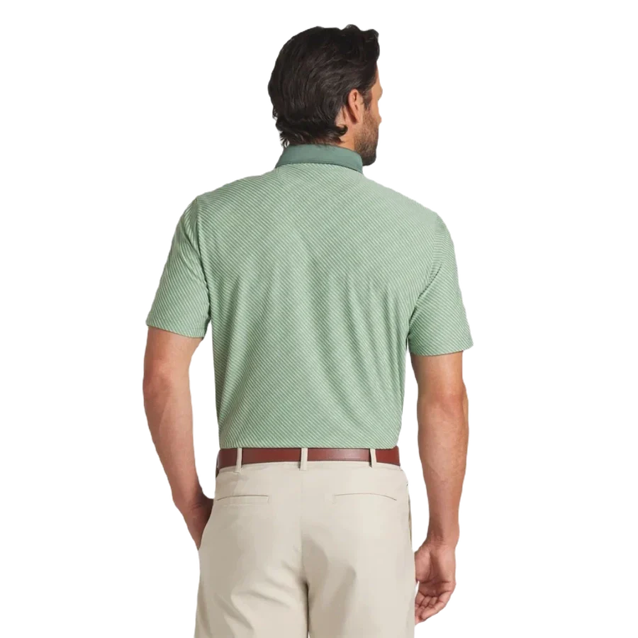 Puma AP Jacquard Stripe Golf Polo - Green