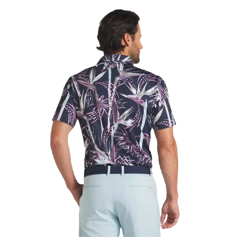 Puma MATTR Birds of Paradise Golf Polo - Navy