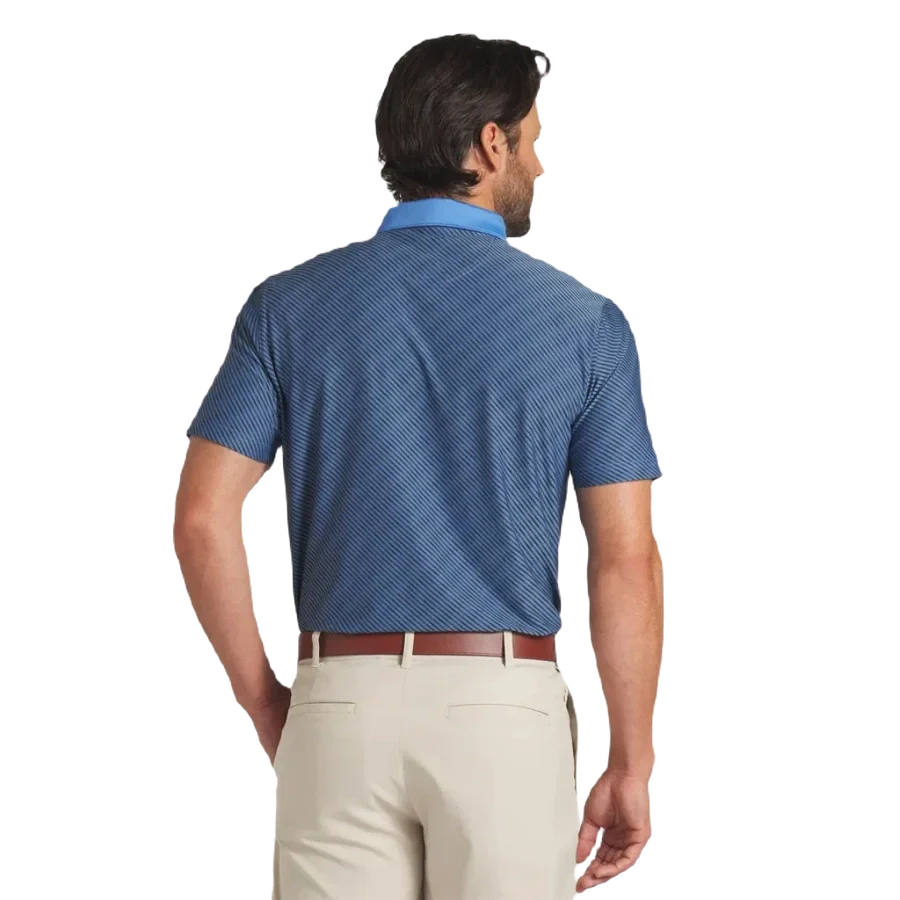 Puma AP Jacquard Stripe Golf Polo - Blue