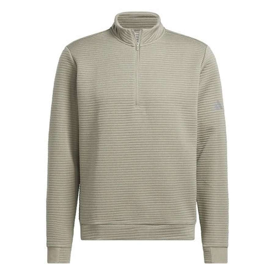 Adidas Ultimate365 DWR Textured Quarter Zip Pullover - Aluminum