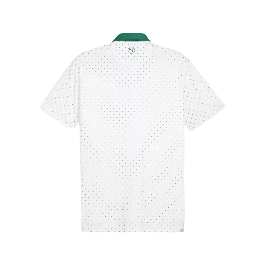 Pure Geo Golf Polo - White/Green