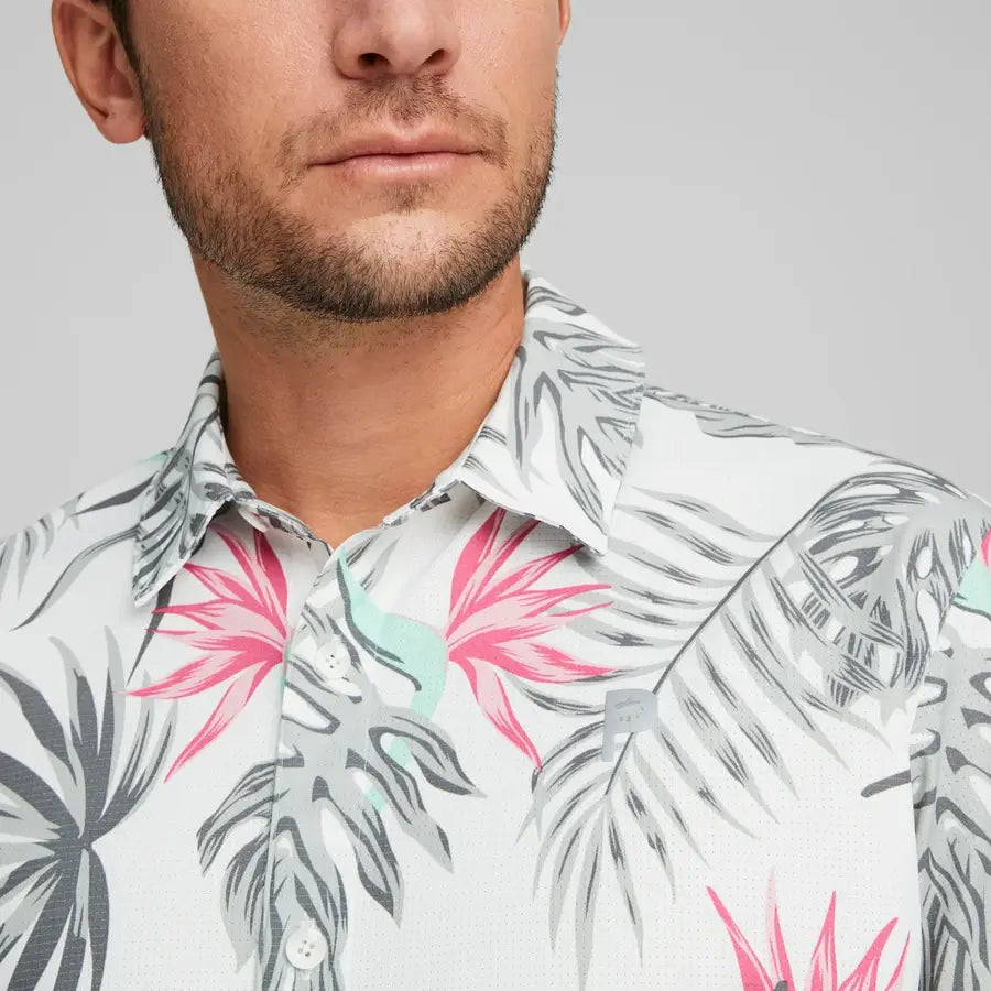 Puma X PTC Paradise Button Down Golf Shirt