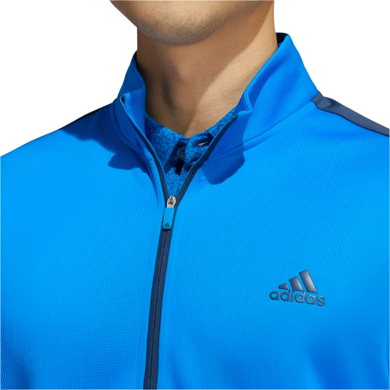 Adidas Colorblock Quarter-Zip Pullover - Blue