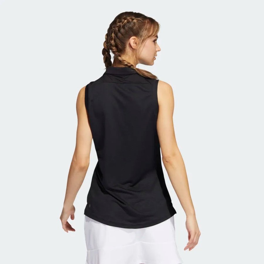 Adidas Sleeveless Polo Shirt - Black