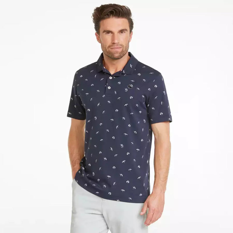 Puma AP CLOUDSPUN Dancing Umbrellas Golf Polo - Navy