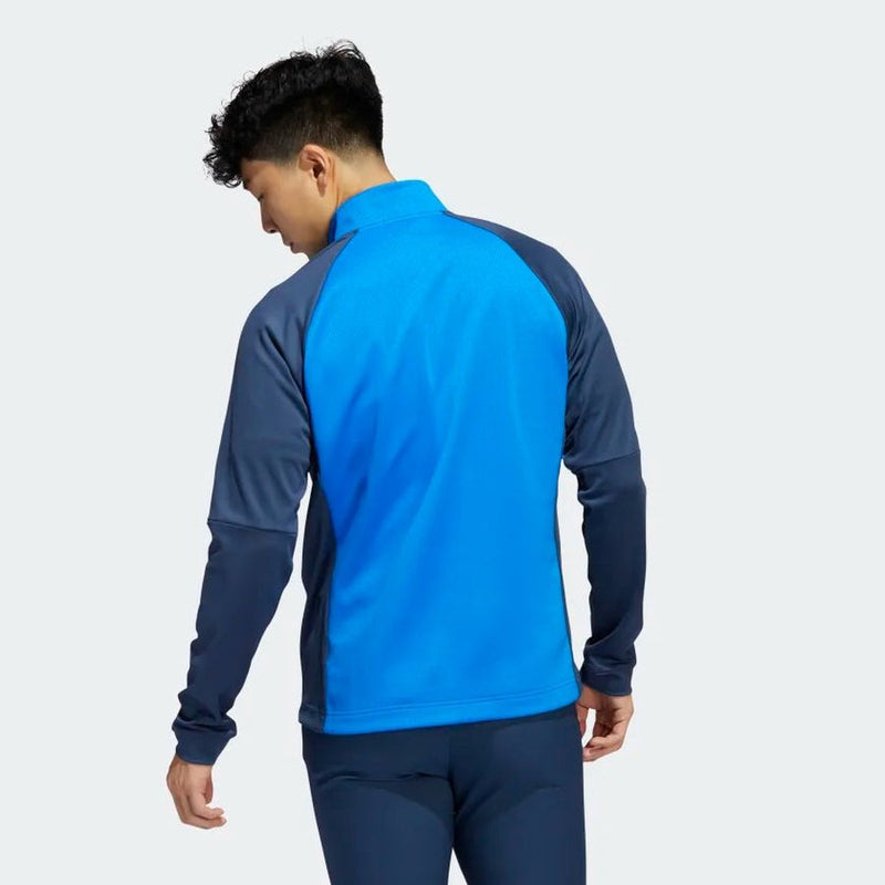 Adidas Colorblock Quarter-Zip Pullover - Blue