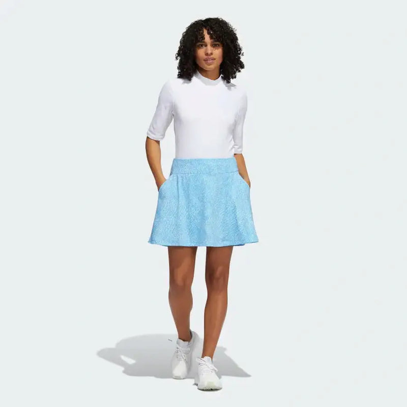 Adidas Printed Frill Golf Skirt - Blue