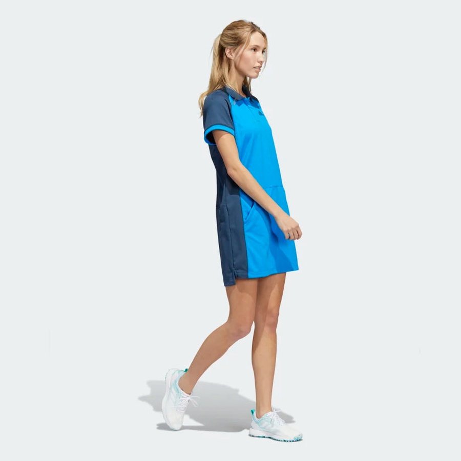 Ladies Adidas Colorblock Dress - Blue